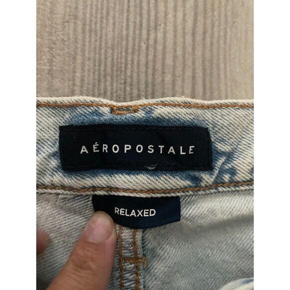 Aeropostale Men’s Distressed Straight-Leg Jeans Size 32x32 Rugged Y2K Everyday - Picture 4 of 9